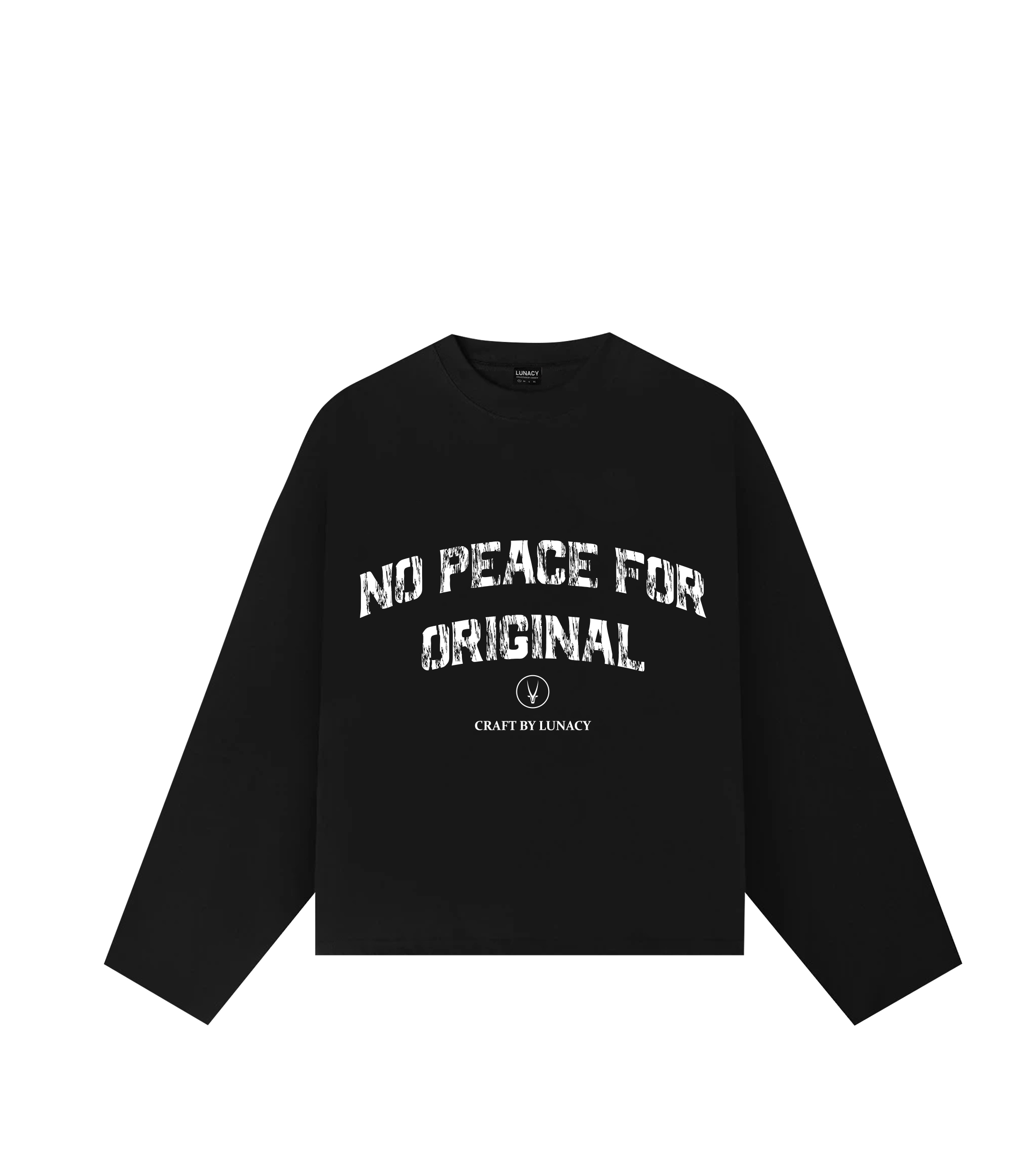 NO PEACE LONG SLEEVE - BLACK